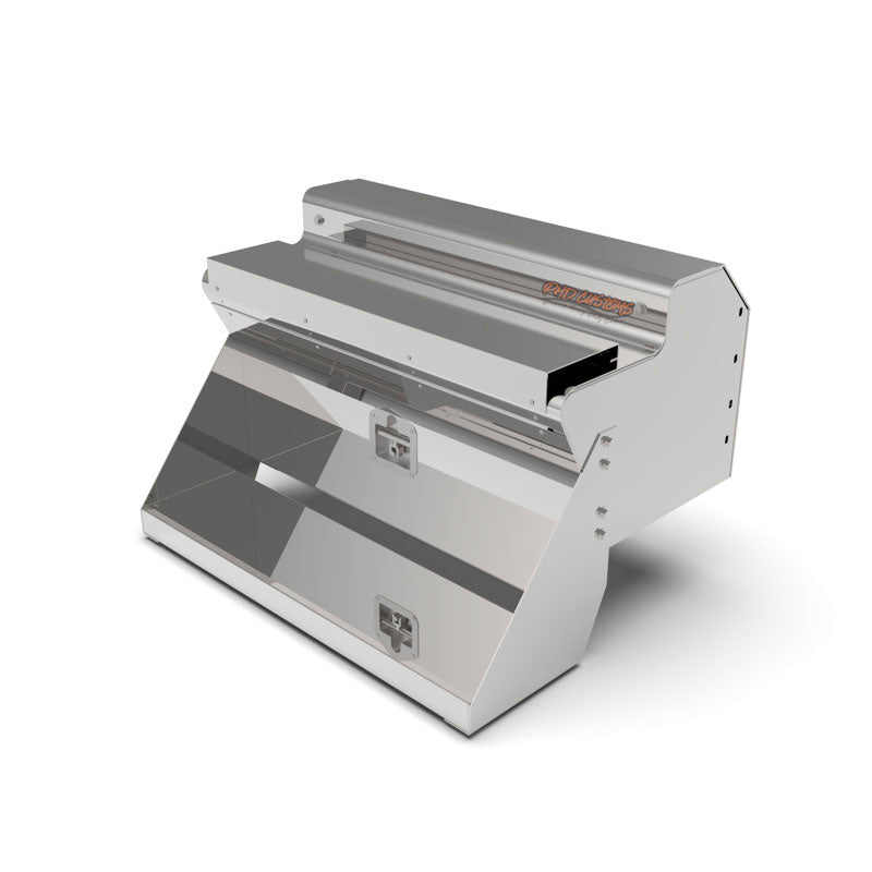 KW MIRROR FINISH 12 GA. 304 STAINLESS STEEL LOCKING TOOL BOX SMOOTH STEPS