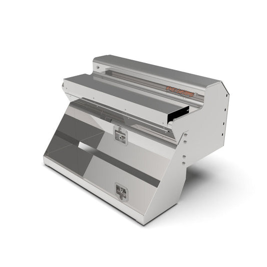 KW MIRROR FINISH 12 GA. 304 STAINLESS STEEL LOCKING TOOL BOX SMOOTH STEPS