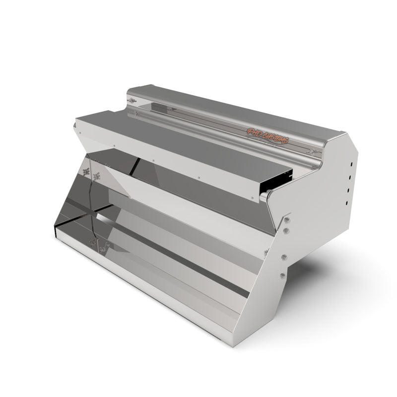 KW MIRROR FINISH 12 GA. 304 STAINLESS STEEL BATTERY BOX SMOOTH STEPS