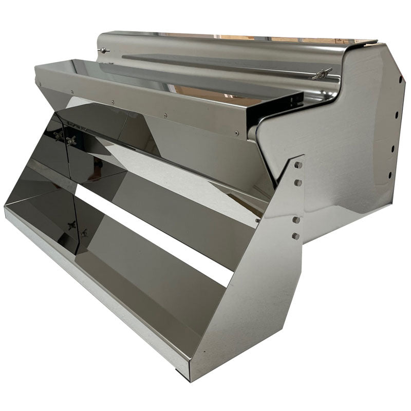 KW MIRROR FINISH 12 GA. 304 STAINLESS STEEL BATTERY BOX SMOOTH STEPS
