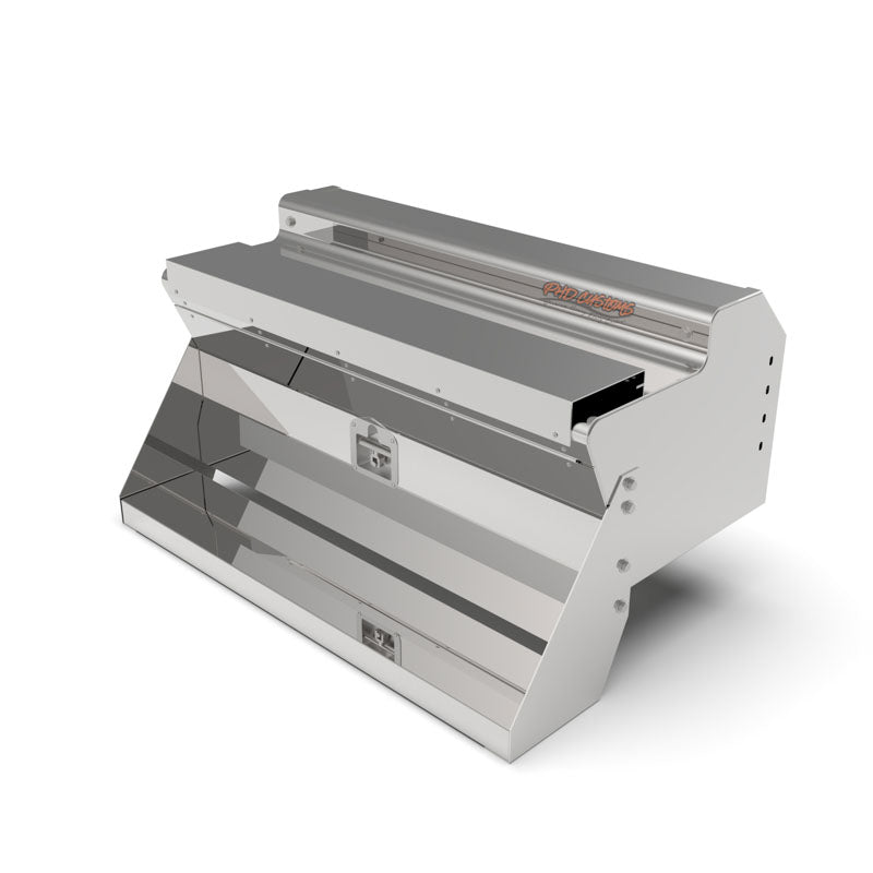 KW MIRROR FINISH 12 GA. 304 STAINLESS STEEL LOCKING TOOL BOX SMOOTH STEPS