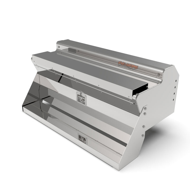 KW MIRROR FINISH 12 GA. 304 STAINLESS STEEL LOCKING TOOL BOX SMOOTH STEPS