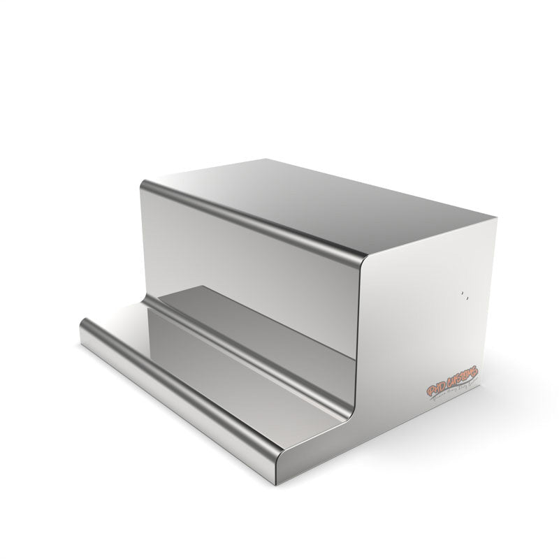 PETERBILT MIRROR FINISH STAINLESS SMOOTH BATTERY BOX COVER WITH ROUNDED CORNERS (INCLUDES TWO STAINLESS & RUBBER LATCHES)