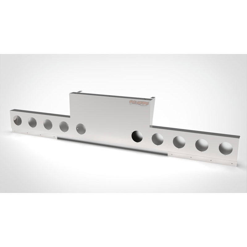 UNIVERSAL 14 GA. MIRROR FINISH 304 STAINLESS STEEL REAR INVERTED LIGHT T-BAR