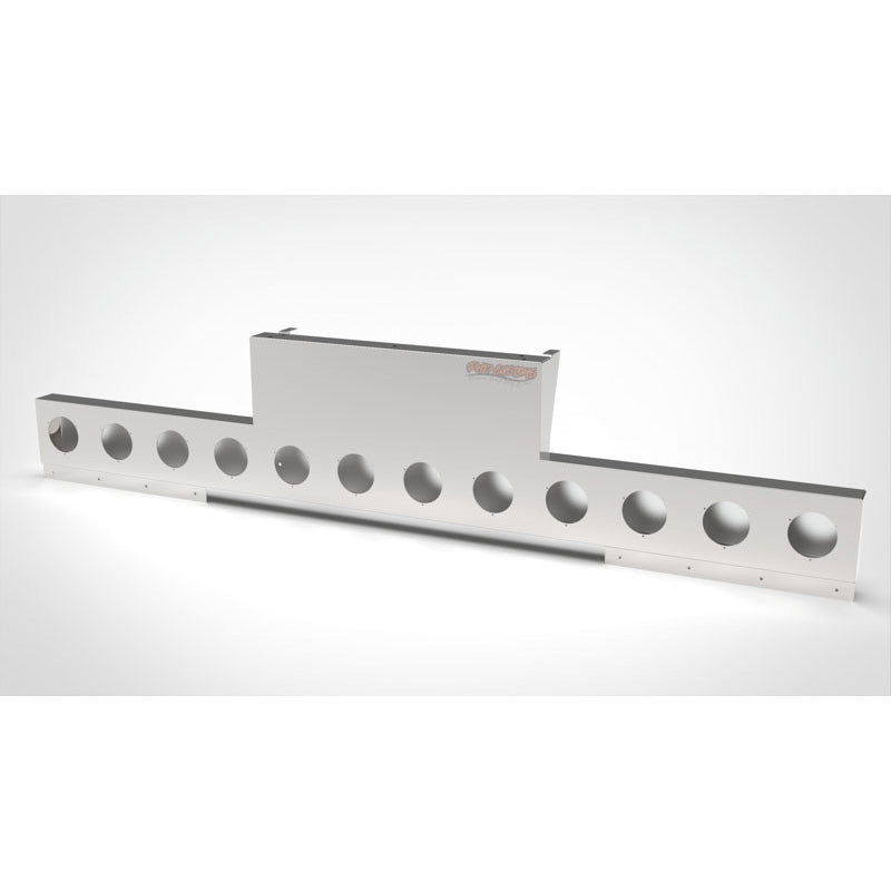UNIVERSAL 14 GA. MIRROR FINISH 304 STAINLESS STEEL REAR INVERTED LIGHT T-BAR