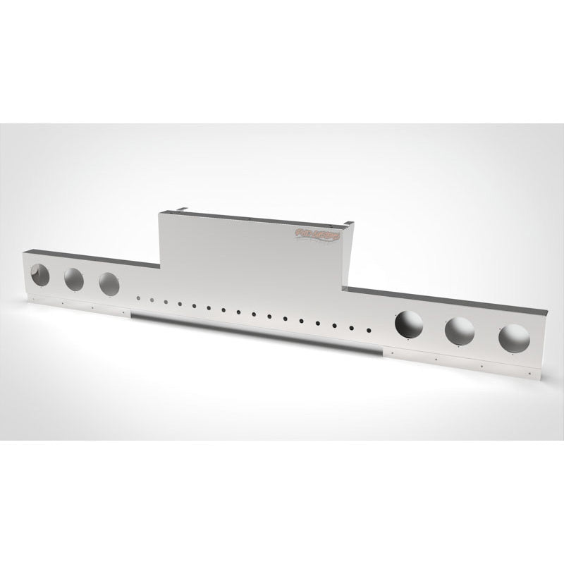 UNIVERSAL 14 GA. MIRROR FINISH 304 STAINLESS STEEL REAR INVERTED LIGHT T-BAR