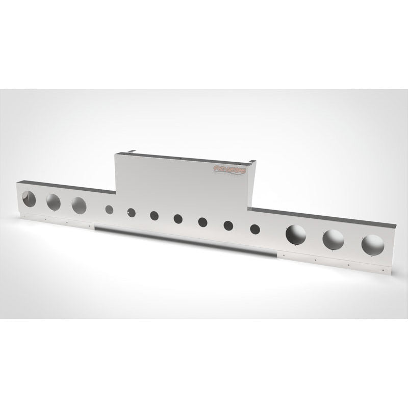 UNIVERSAL 14 GA. MIRROR FINISH 304 STAINLESS STEEL REAR INVERTED LIGHT T-BAR