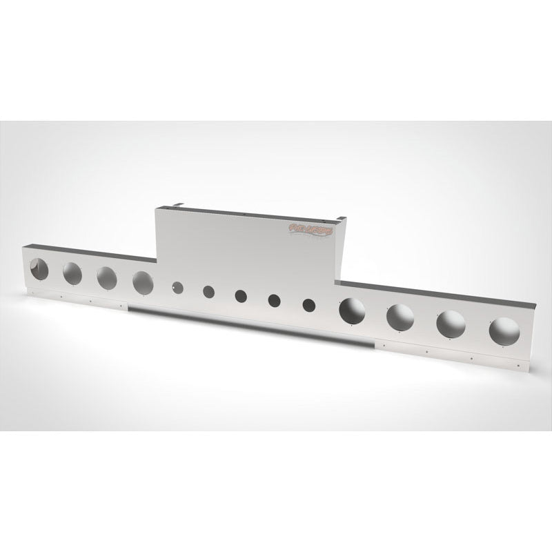 UNIVERSAL 14 GA. MIRROR FINISH 304 STAINLESS STEEL REAR INVERTED LIGHT T-BAR