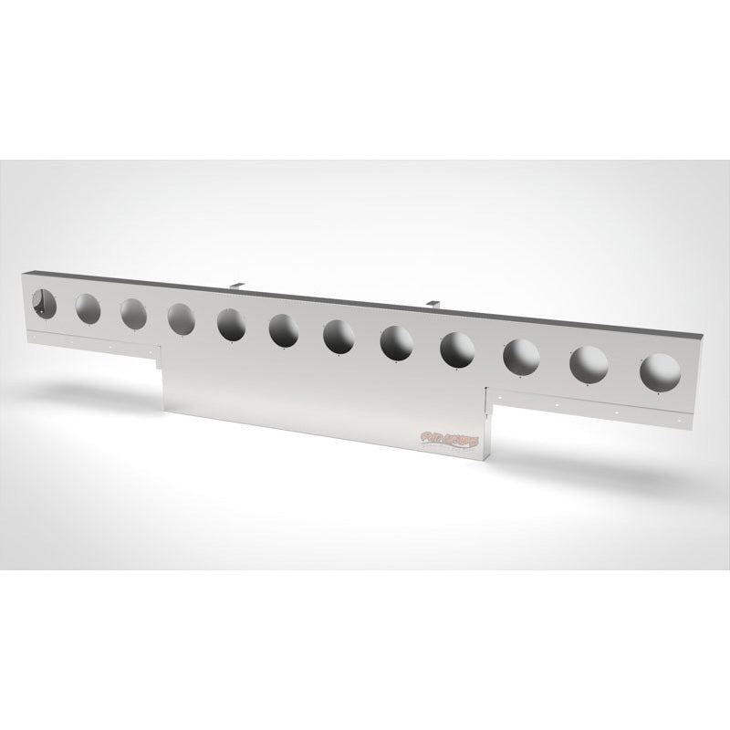 UNIVERSAL 14 GA. MIRROR FINISH 304 STAINLESS STEEL REAR LIGHT T-BAR X 8" & 18" DROP DOWN
