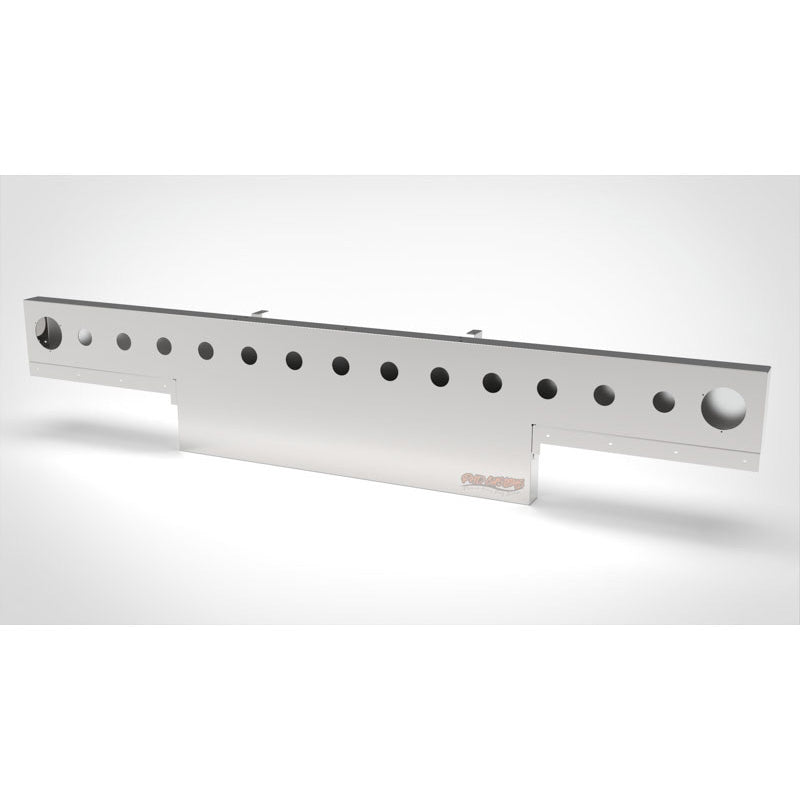 UNIVERSAL 14 GA. MIRROR FINISH 304 STAINLESS STEEL REAR LIGHT T-BAR X 8" & 18" DROP DOWN
