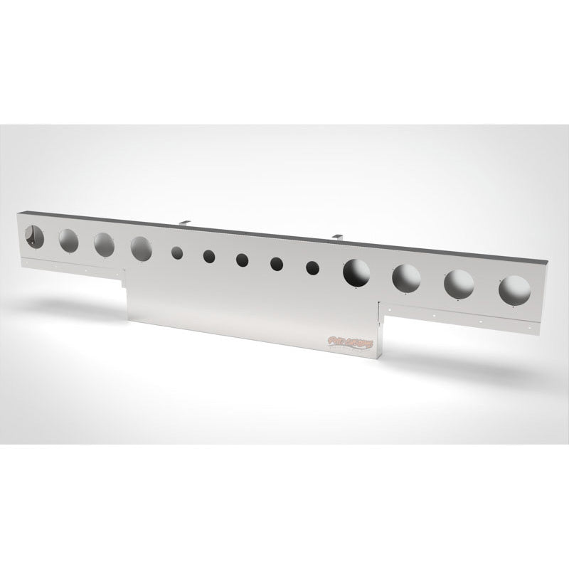 UNIVERSAL 14 GA. MIRROR FINISH 304 STAINLESS STEEL REAR LIGHT T-BAR X 8" & 18" DROP DOWN