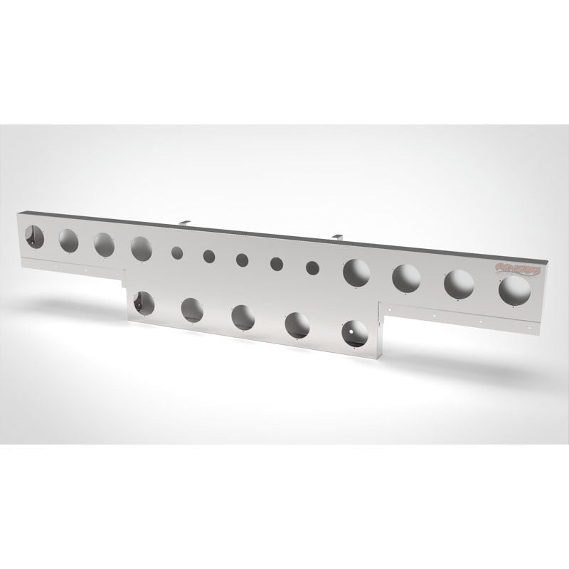 UNIVERSAL 14 GA. MIRROR FINISH 304 STAINLESS STEEL REAR LIGHT T-BAR X 8" & 18" DROP DOWN